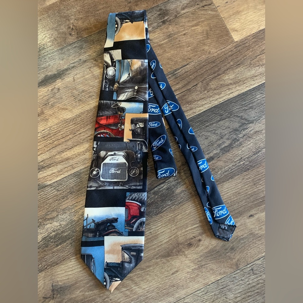 Balancine Inc. the tie works VINTAGE “ford” motor vehicles neck tie